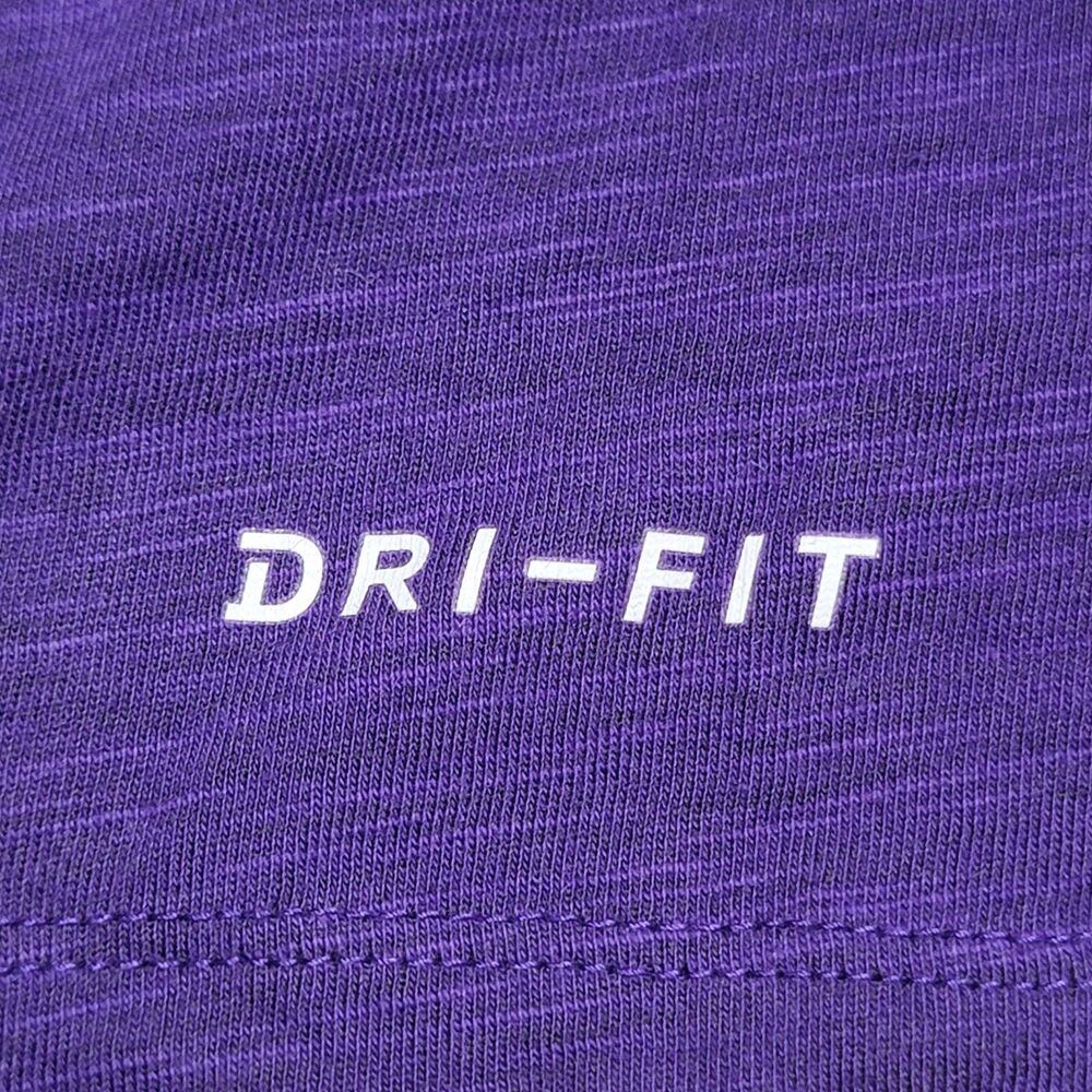LA Lakers Dri-FIT T-Shirt Men's Medium Nike Purple NBA Basketball Athletic Tee - Picture 9 of 9